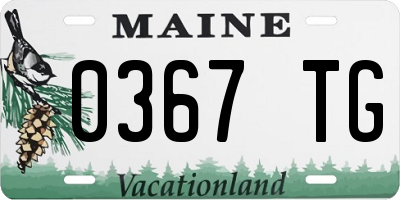 ME license plate 0367TG