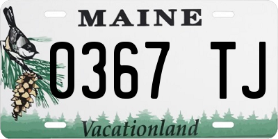 ME license plate 0367TJ