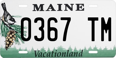 ME license plate 0367TM