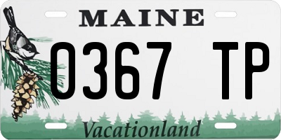 ME license plate 0367TP