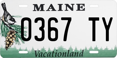 ME license plate 0367TY