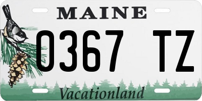 ME license plate 0367TZ