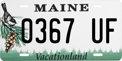 ME license plate 0367UF