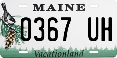 ME license plate 0367UH