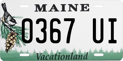 ME license plate 0367UI