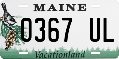 ME license plate 0367UL
