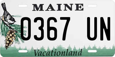 ME license plate 0367UN