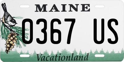 ME license plate 0367US