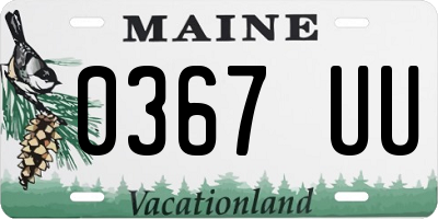 ME license plate 0367UU