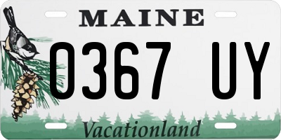 ME license plate 0367UY