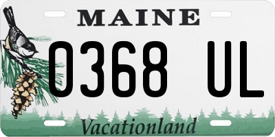 ME license plate 0368UL