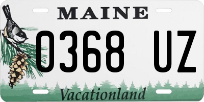 ME license plate 0368UZ