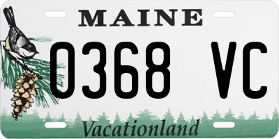 ME license plate 0368VC