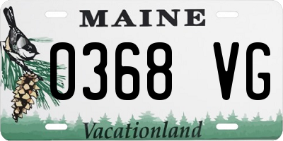 ME license plate 0368VG