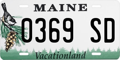 ME license plate 0369SD