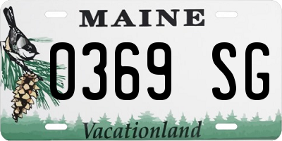 ME license plate 0369SG