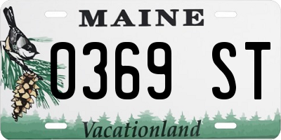 ME license plate 0369ST