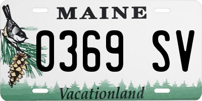 ME license plate 0369SV