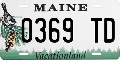 ME license plate 0369TD