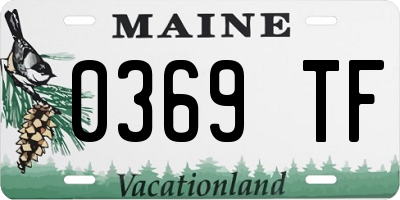ME license plate 0369TF