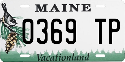 ME license plate 0369TP