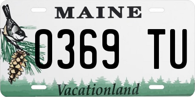 ME license plate 0369TU