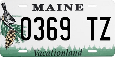 ME license plate 0369TZ
