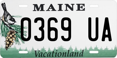 ME license plate 0369UA
