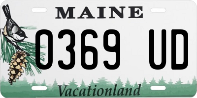 ME license plate 0369UD