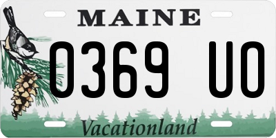 ME license plate 0369UO