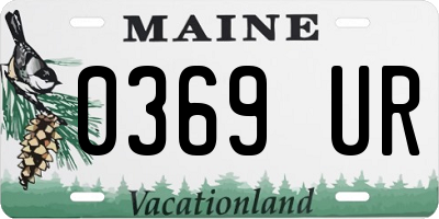 ME license plate 0369UR