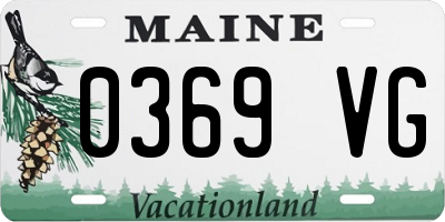 ME license plate 0369VG