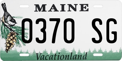 ME license plate 0370SG