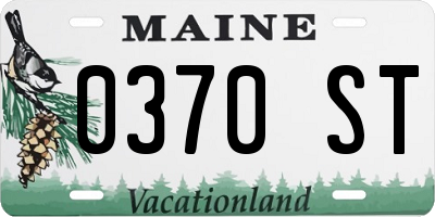 ME license plate 0370ST