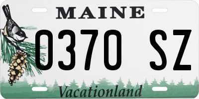 ME license plate 0370SZ