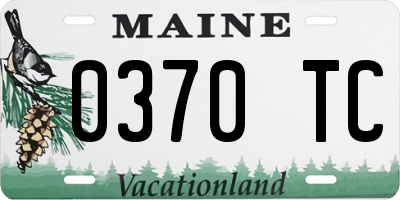 ME license plate 0370TC