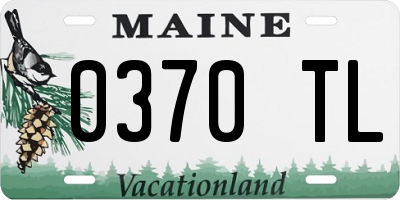 ME license plate 0370TL