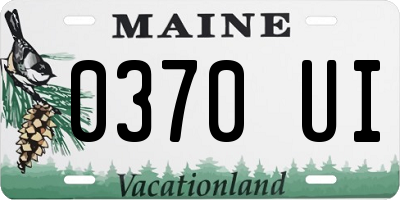 ME license plate 0370UI