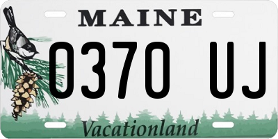 ME license plate 0370UJ