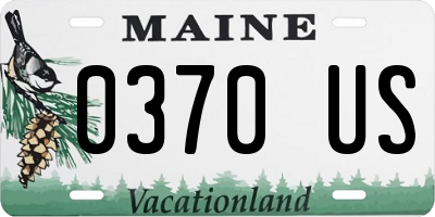 ME license plate 0370US
