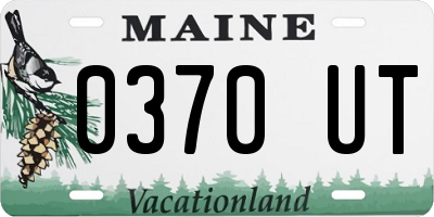 ME license plate 0370UT