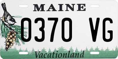 ME license plate 0370VG