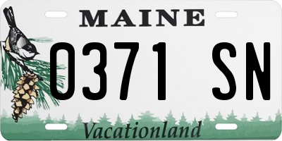 ME license plate 0371SN