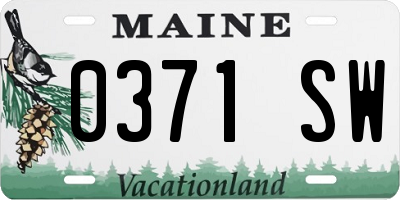 ME license plate 0371SW