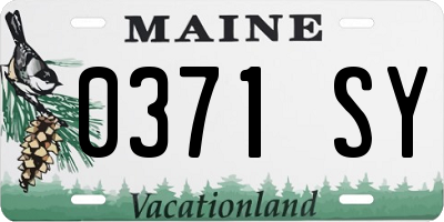 ME license plate 0371SY