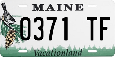 ME license plate 0371TF