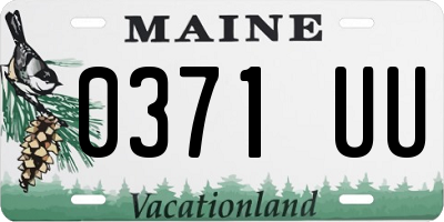 ME license plate 0371UU