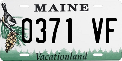 ME license plate 0371VF