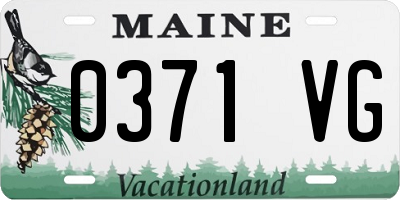 ME license plate 0371VG