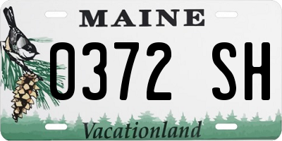 ME license plate 0372SH